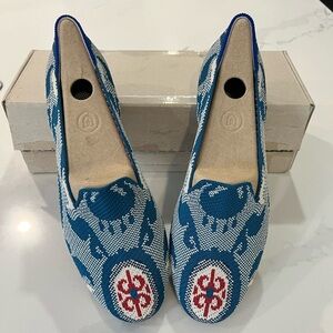 Rothys The Loafer Moroccan Teal Washable Slip on shoe New in box Retired